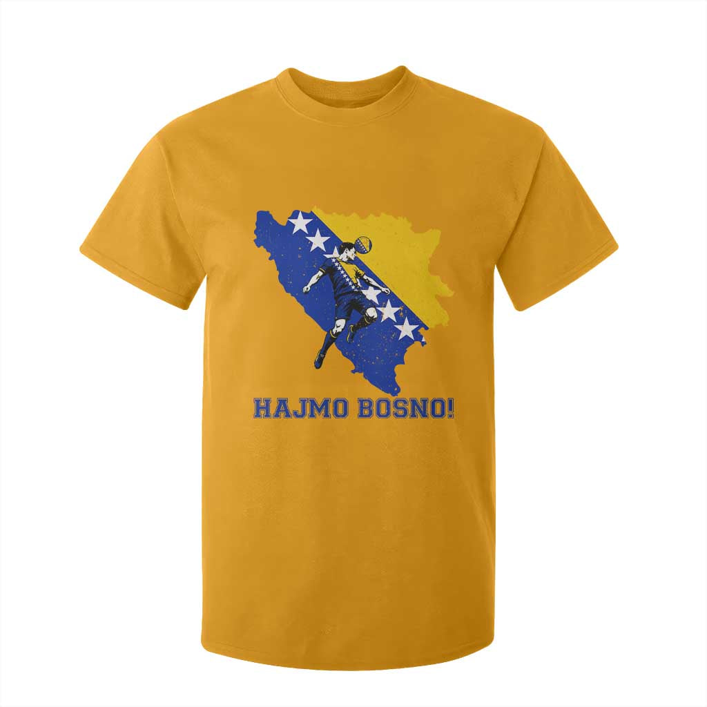 Vintage Bosnian Map Football Fan T Shirt For Kid Proud Balkan Heritage Gift