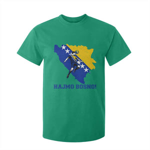 Vintage Bosnian Map Football Fan T Shirt For Kid Proud Balkan Heritage Gift