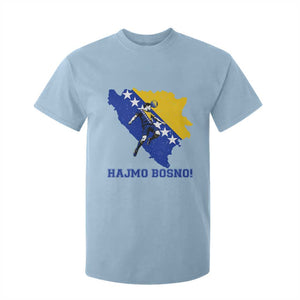 Vintage Bosnian Map Football Fan T Shirt For Kid Proud Balkan Heritage Gift