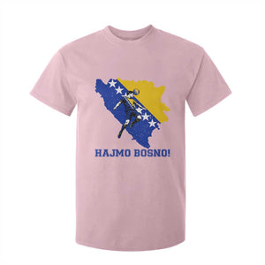 Vintage Bosnian Map Football Fan T Shirt For Kid Proud Balkan Heritage Gift