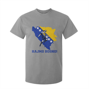Vintage Bosnian Map Football Fan T Shirt For Kid Proud Balkan Heritage Gift
