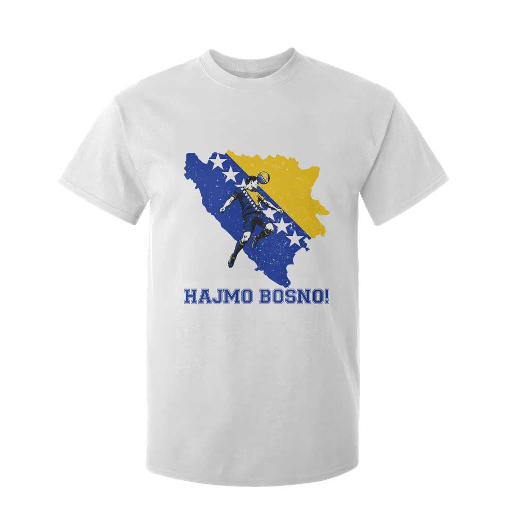 Vintage Bosnian Map Football Fan T Shirt For Kid Proud Balkan Heritage Gift
