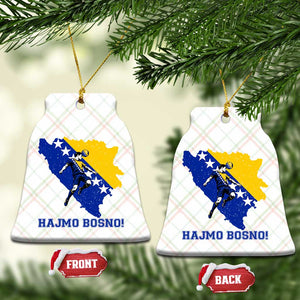 Vintage Bosnian Map Football Fan Ceramic Ornament Proud Balkan Heritage Gift