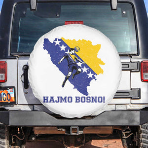 Vintage Bosnian Map Football Fan Spare Tire Cover Proud Balkan Heritage Gift