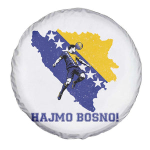 Vintage Bosnian Map Football Fan Spare Tire Cover Proud Balkan Heritage Gift