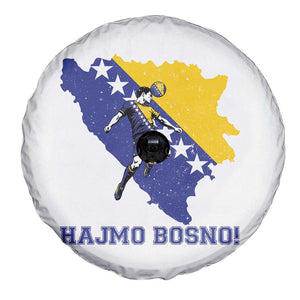Vintage Bosnian Map Football Fan Spare Tire Cover Proud Balkan Heritage Gift