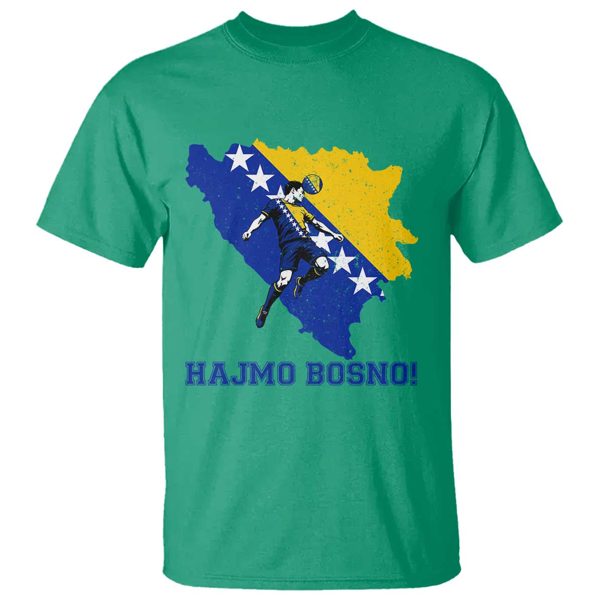 Vintage Bosnian Map Football Fan T Shirt Proud Balkan Heritage Gift