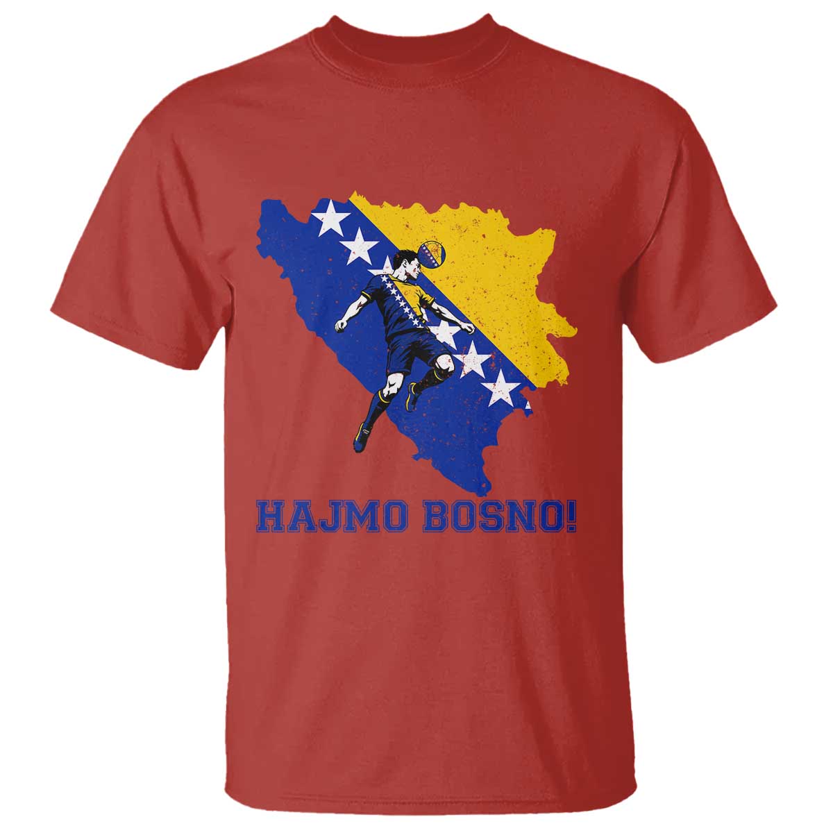 Vintage Bosnian Map Football Fan T Shirt Proud Balkan Heritage Gift