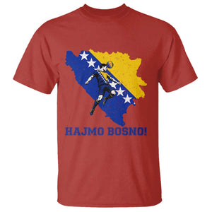 Vintage Bosnian Map Football Fan T Shirt Proud Balkan Heritage Gift