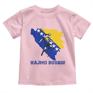 Vintage Bosnian Map Football Fan Toddler T Shirt Proud Balkan Heritage Gift