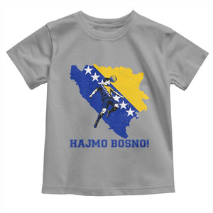 Vintage Bosnian Map Football Fan Toddler T Shirt Proud Balkan Heritage Gift