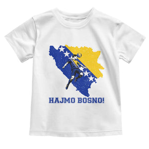 Vintage Bosnian Map Football Fan Toddler T Shirt Proud Balkan Heritage Gift
