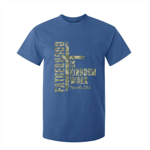 Fatherhood Is Kingdom Work T Shirt For Kid Camo Christian Fathers Day Gift