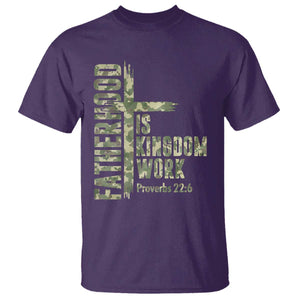 Fatherhood Is Kingdom Work T Shirt Camo Christian Fathers Day Gift