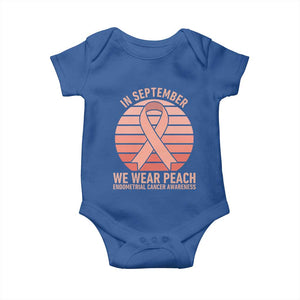 In September We Wear Peach Baby Onesie Endometrial Cancer Awareness Support