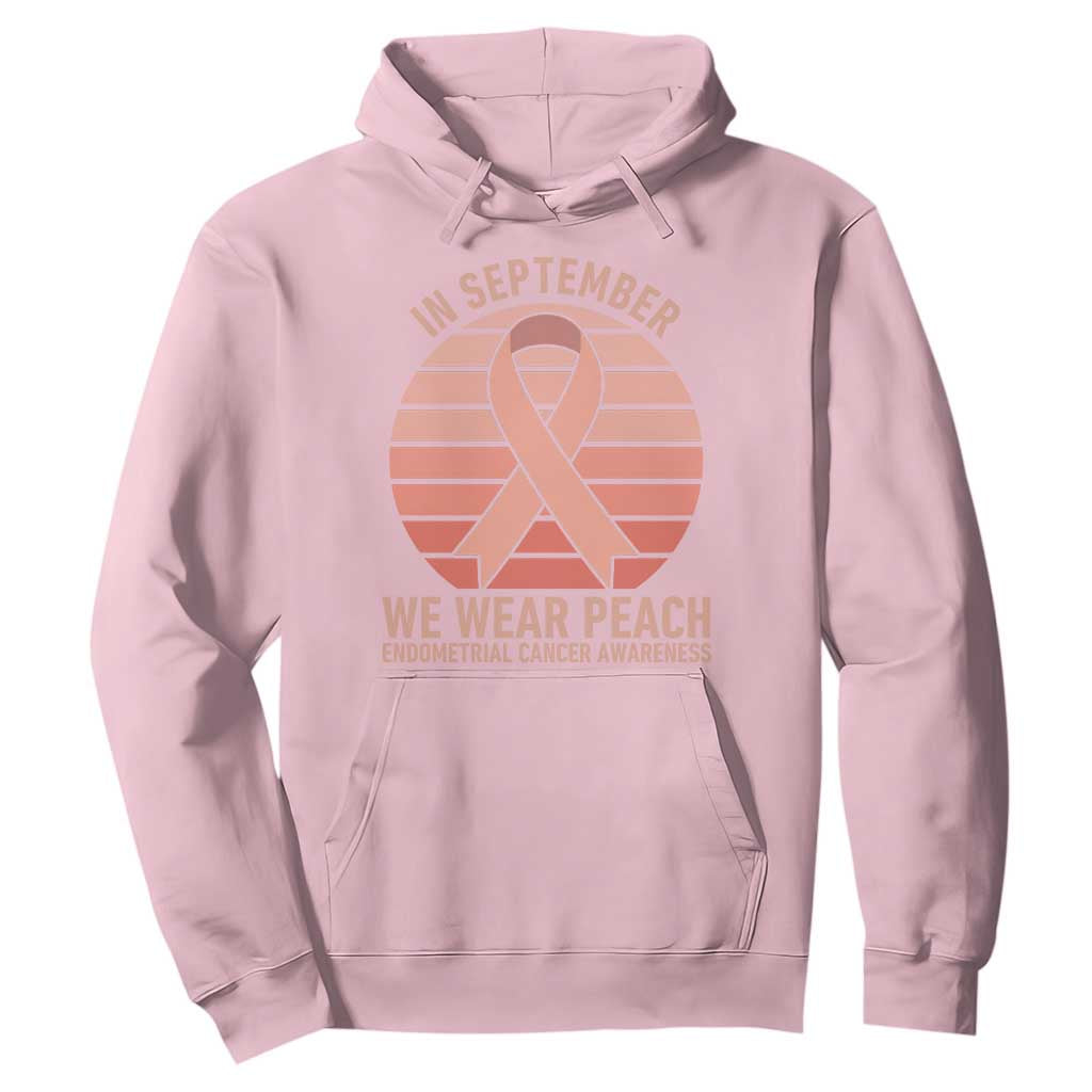 In September We Wear Peach Hoodie Endometrial Cancer Awareness Support