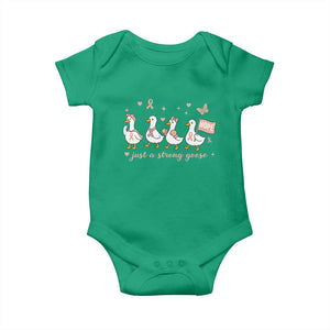 Funny Endometrial Cancer Goose Baby Onesie Just A Strong Goose