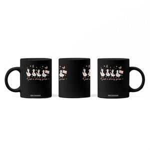 Funny Endometrial Cancer Goose Coffee Mug Just A Strong Goose