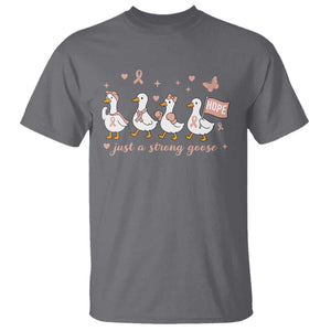 Funny Endometrial Cancer Goose T Shirt Just A Strong Goose