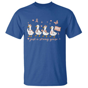 Funny Endometrial Cancer Goose T Shirt Just A Strong Goose