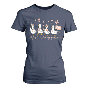 Funny Endometrial Cancer Goose T Shirt For Women Just A Strong Goose