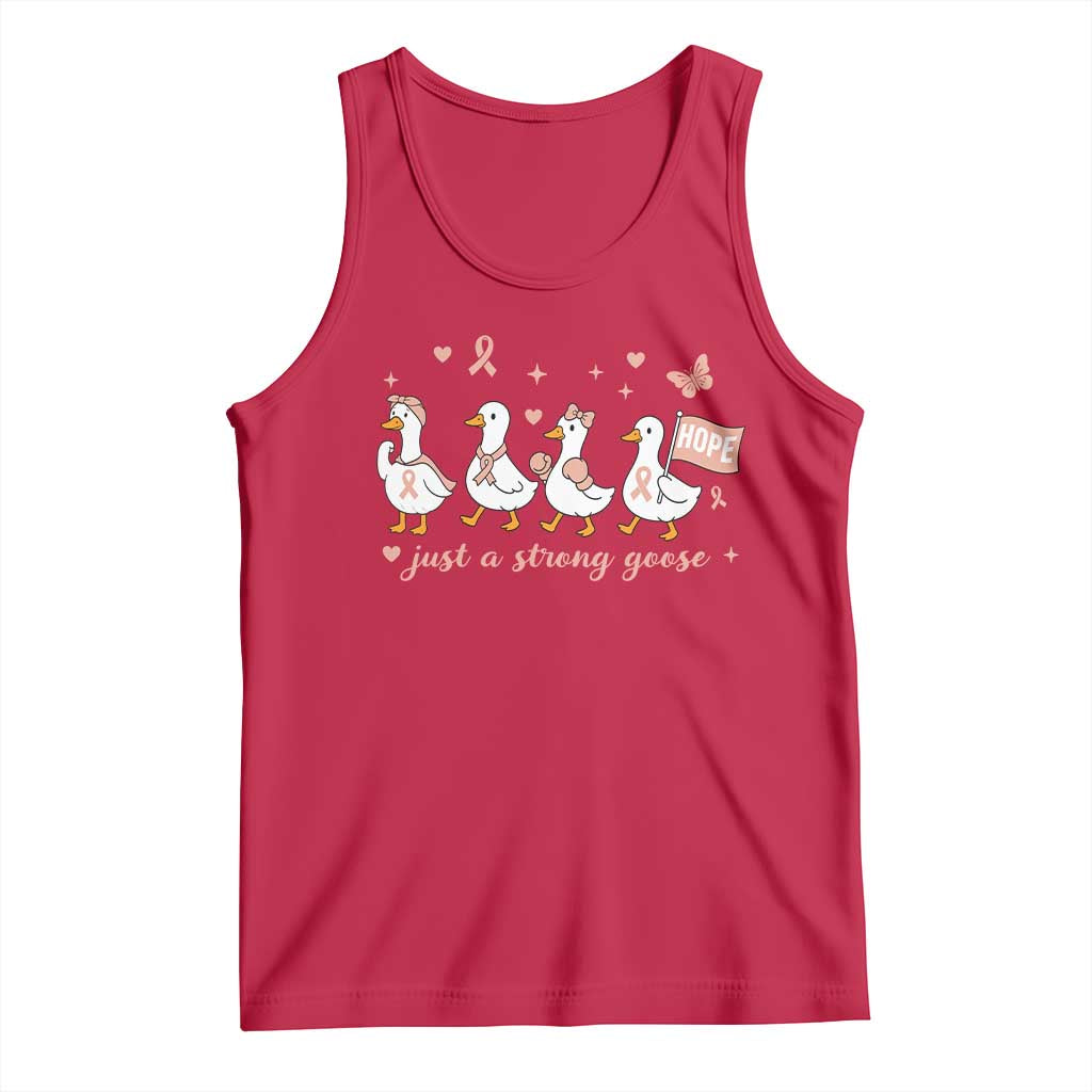 Funny Endometrial Cancer Goose Tank Top Just A Strong Goose