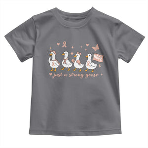 Funny Endometrial Cancer Goose Toddler T Shirt Just A Strong Goose