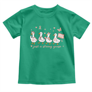 Funny Endometrial Cancer Goose Toddler T Shirt Just A Strong Goose