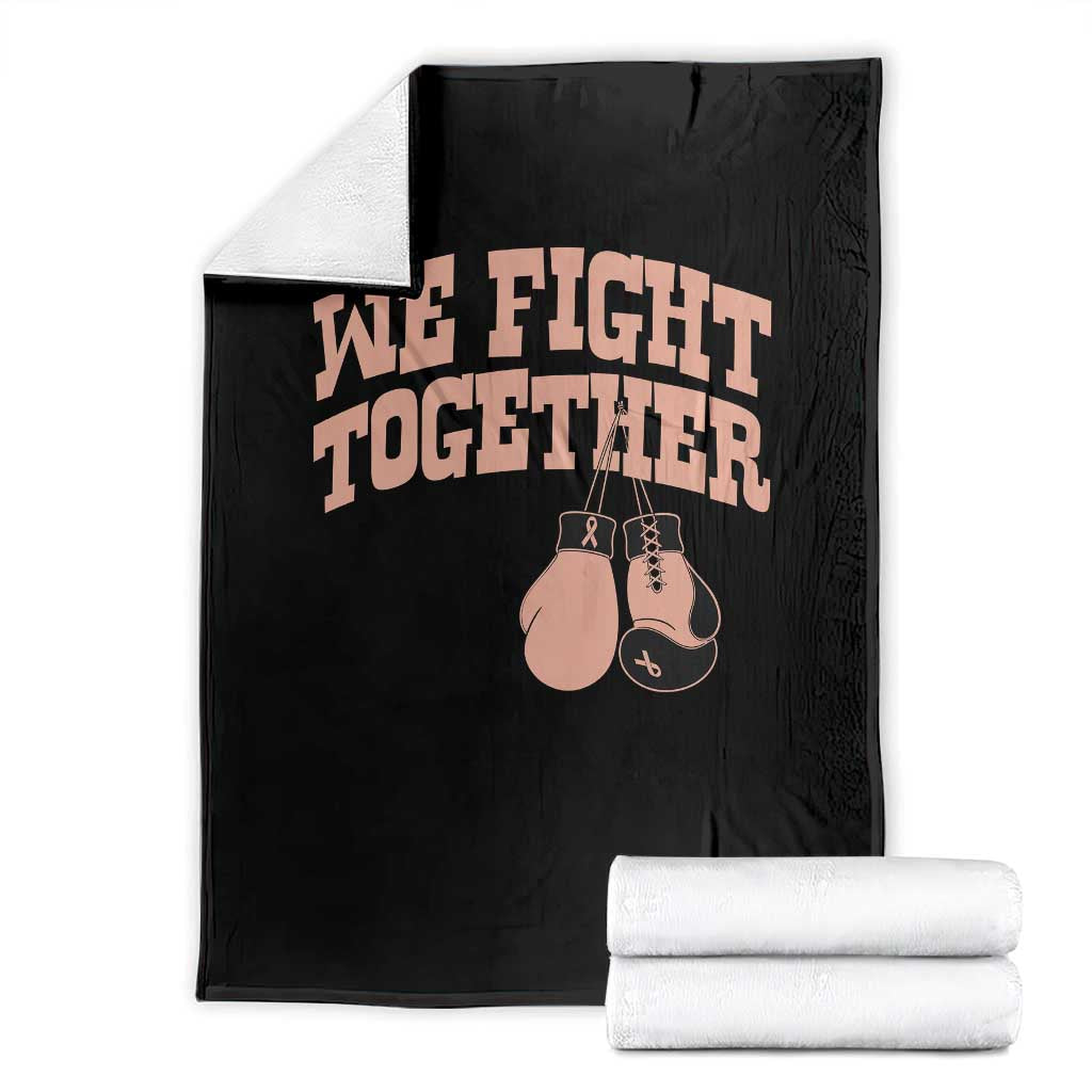 Endometrial Cancer Warrior Throw Blanket We Fight Together Boxing Gift