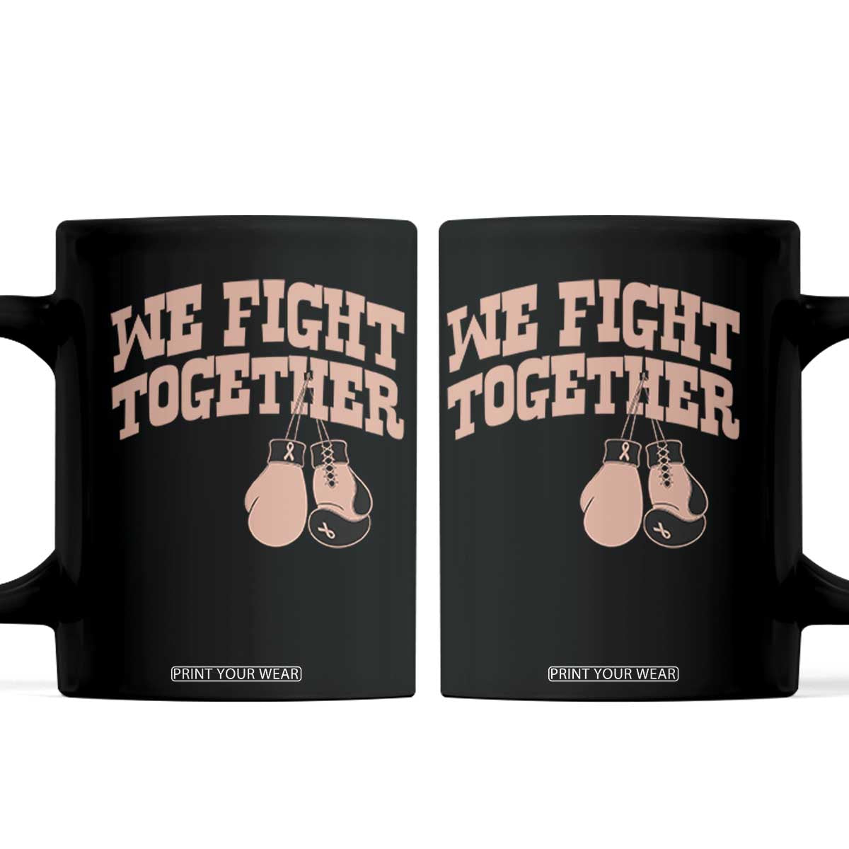 Endometrial Cancer Warrior Coffee Mug We Fight Together Boxing Gift
