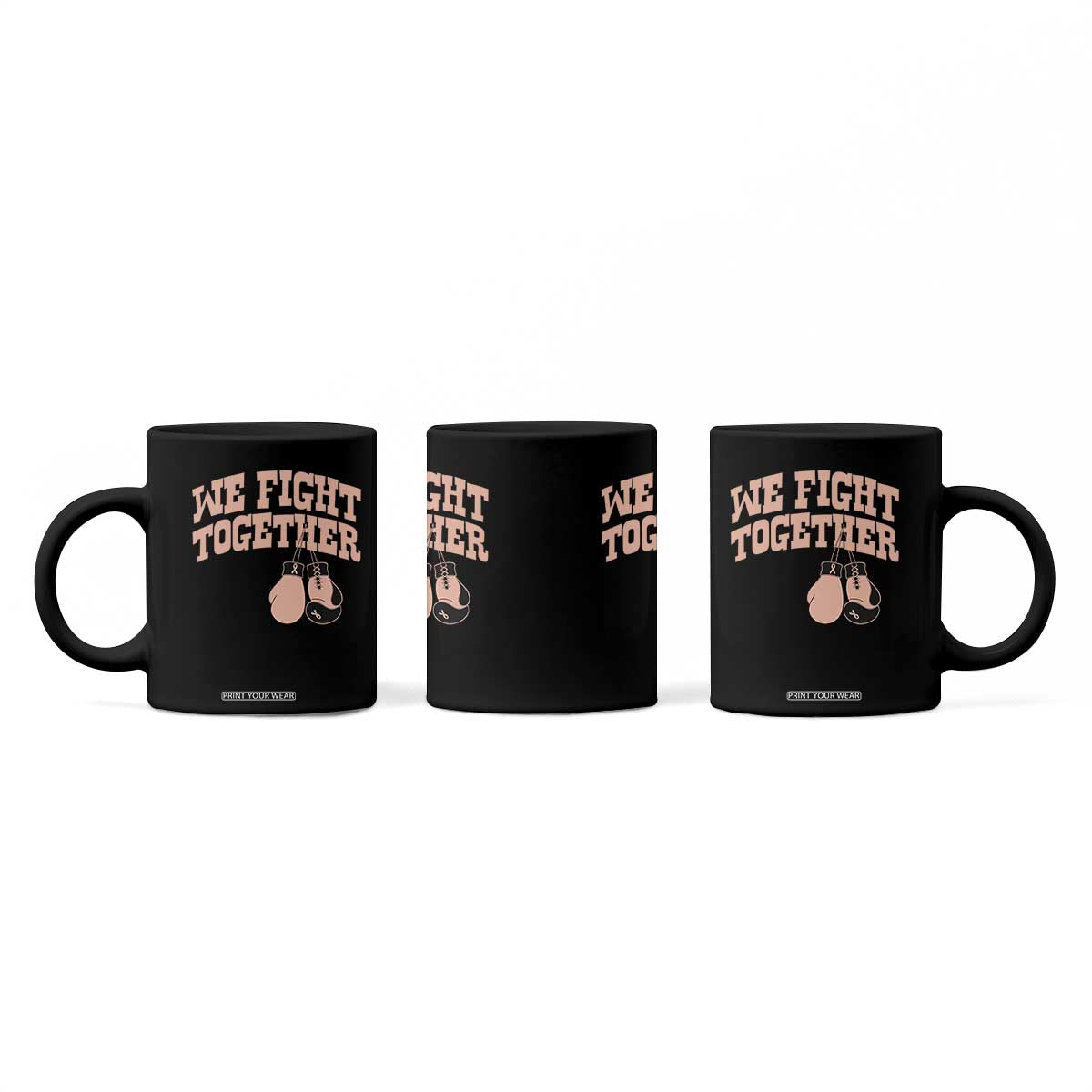 Endometrial Cancer Warrior Coffee Mug We Fight Together Boxing Gift