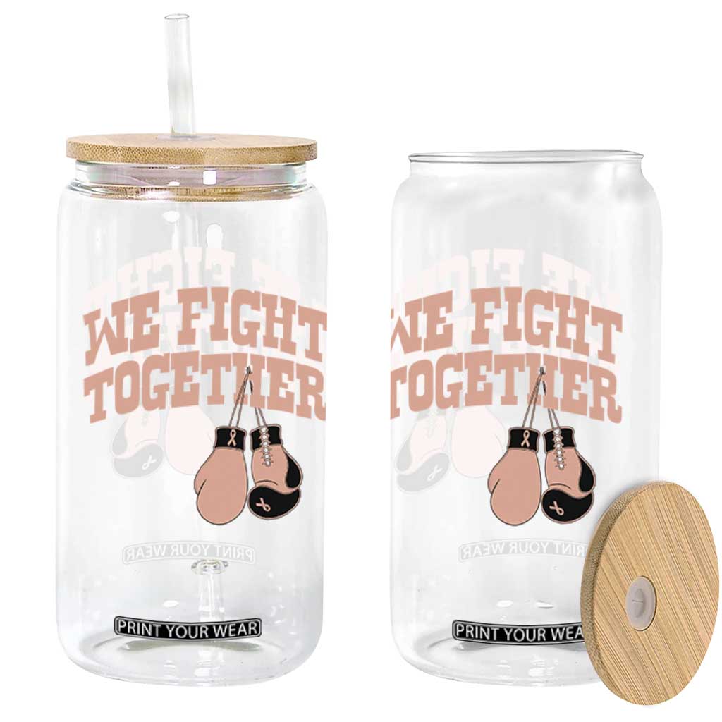 Endometrial Cancer Warrior Glass Can We Fight Together Boxing Gift