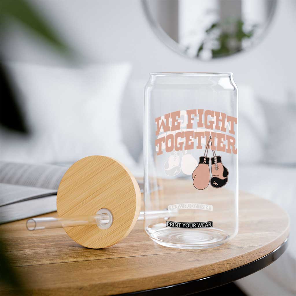 Endometrial Cancer Warrior Glass Can We Fight Together Boxing Gift