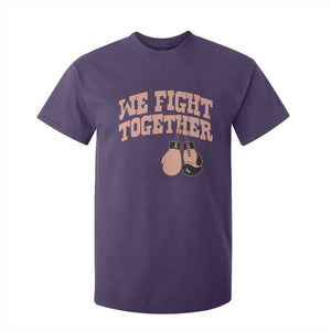 Endometrial Cancer Warrior T Shirt For Kid We Fight Together Boxing Gift