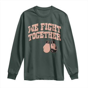 Endometrial Cancer Warrior Long Sleeve Shirt We Fight Together Boxing Gift