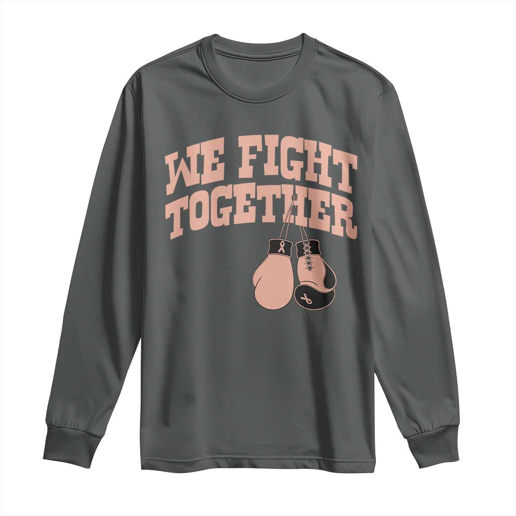 Endometrial Cancer Warrior Long Sleeve Shirt We Fight Together Boxing Gift