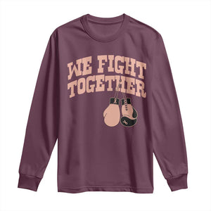 Endometrial Cancer Warrior Long Sleeve Shirt We Fight Together Boxing Gift