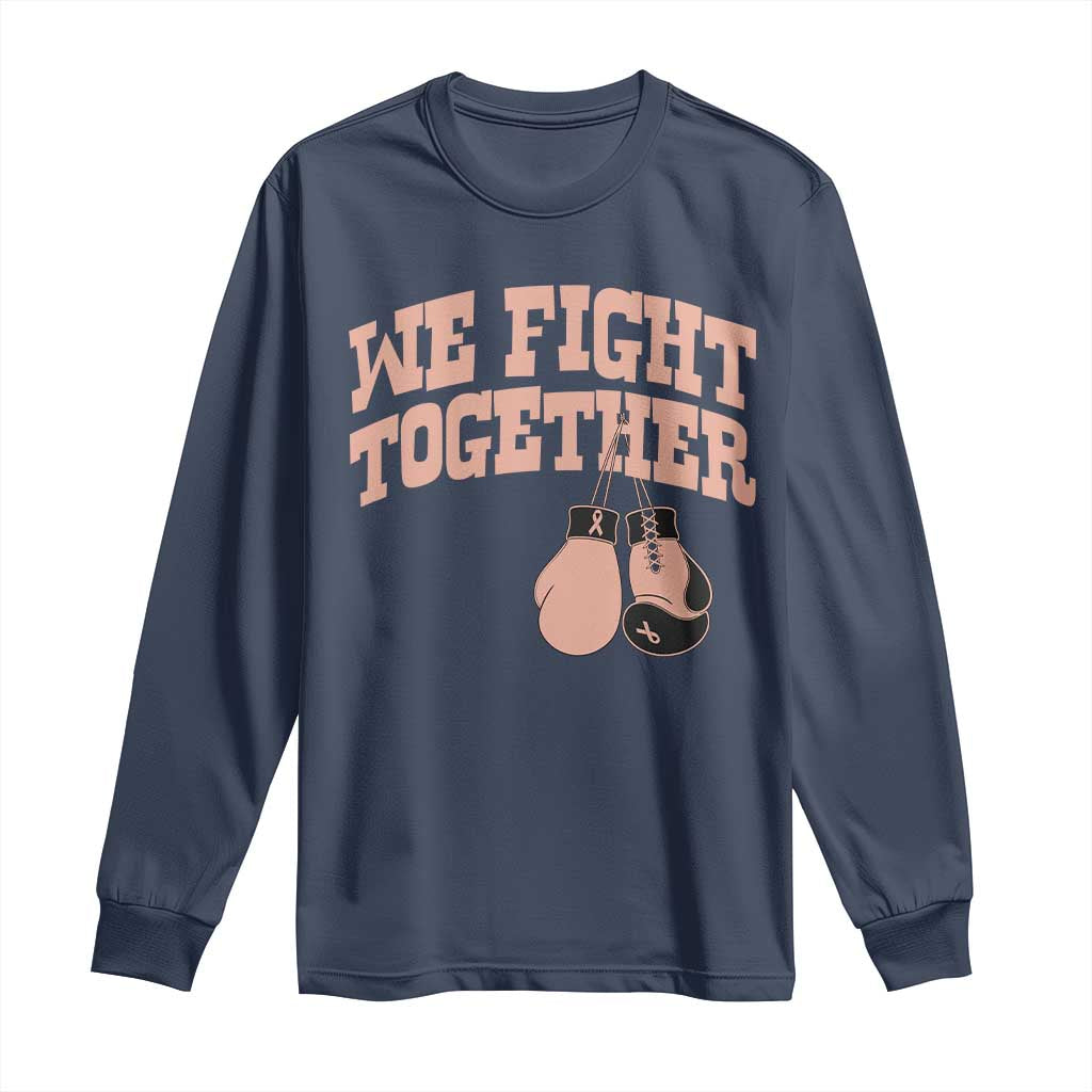 Endometrial Cancer Warrior Long Sleeve Shirt We Fight Together Boxing Gift