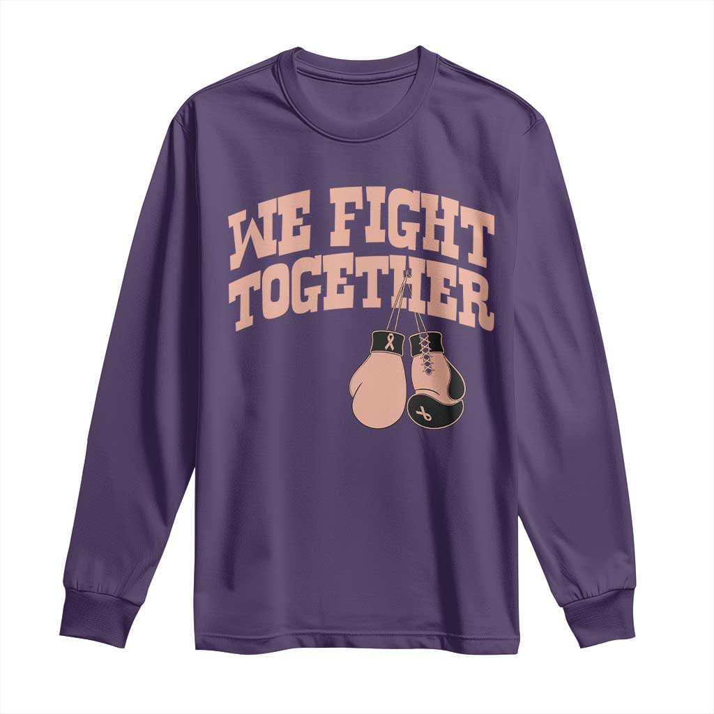 Endometrial Cancer Warrior Long Sleeve Shirt We Fight Together Boxing Gift