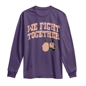 Endometrial Cancer Warrior Long Sleeve Shirt We Fight Together Boxing Gift