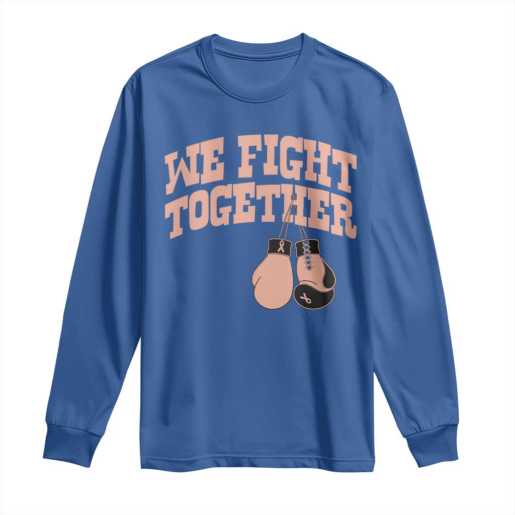 Endometrial Cancer Warrior Long Sleeve Shirt We Fight Together Boxing Gift