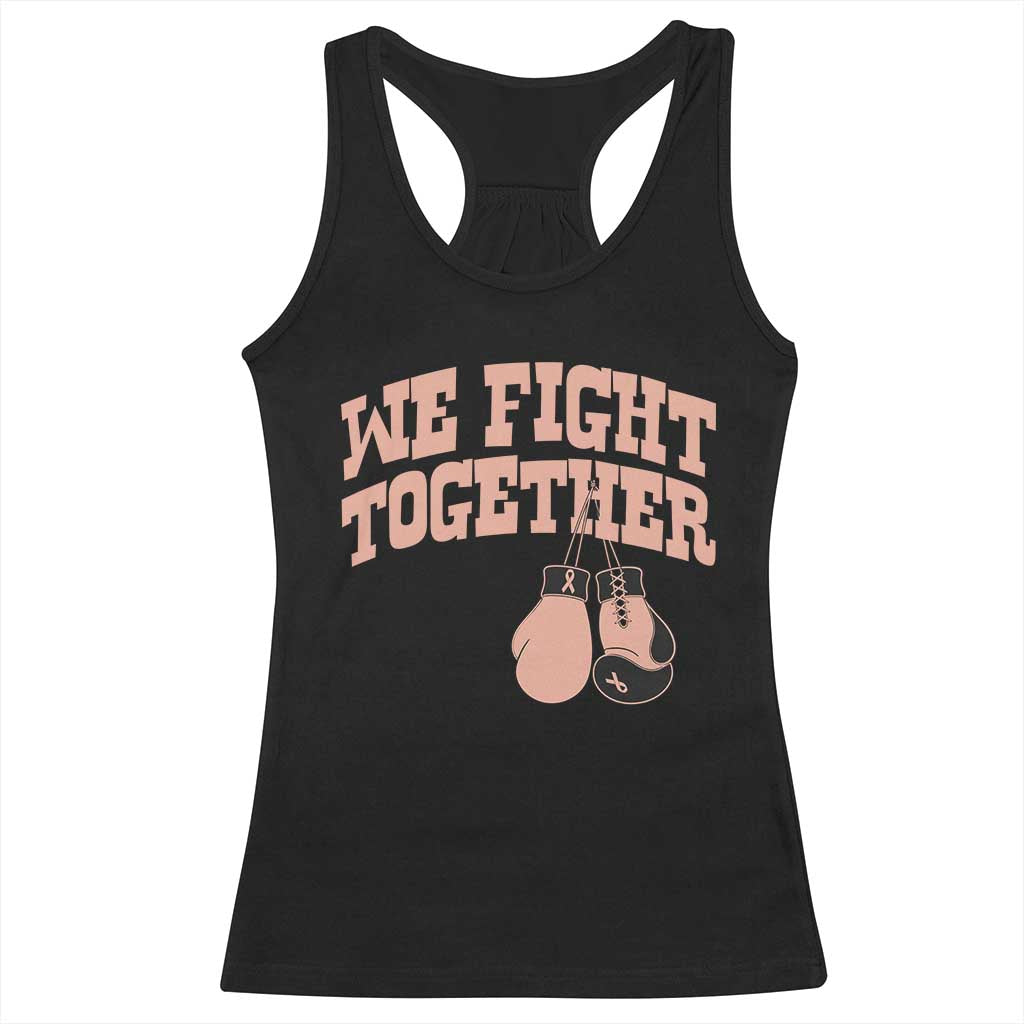 Endometrial Cancer Warrior Racerback Tank Top We Fight Together Boxing Gift