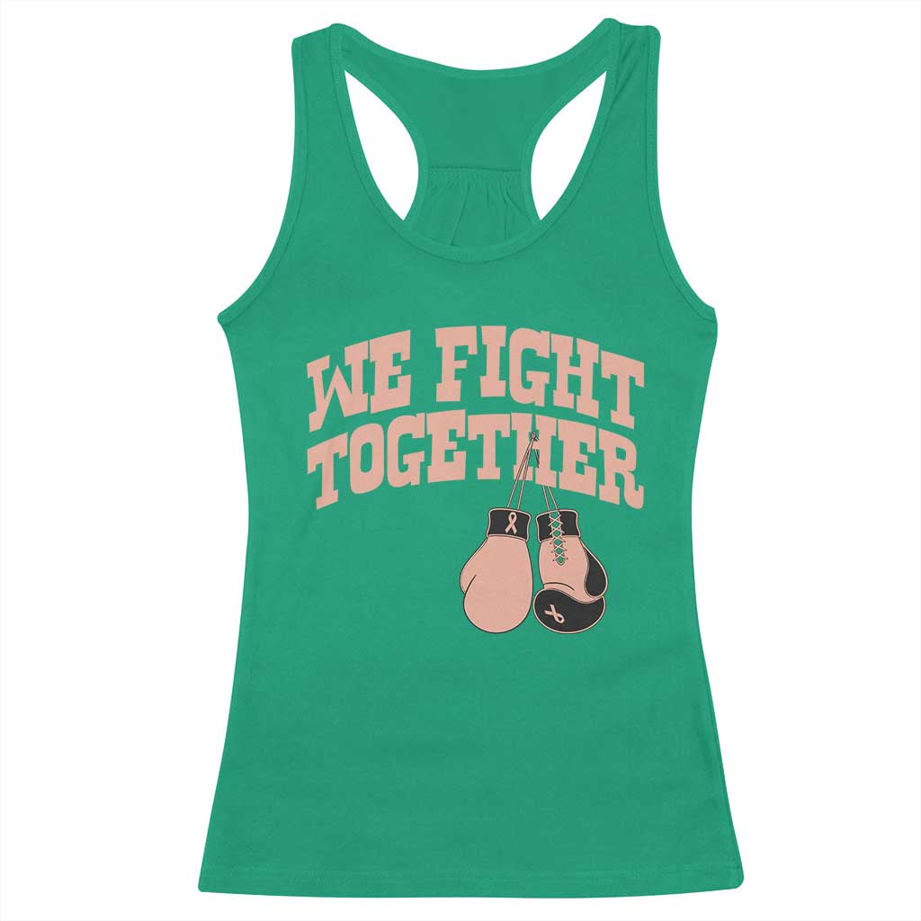 Endometrial Cancer Warrior Racerback Tank Top We Fight Together Boxing Gift