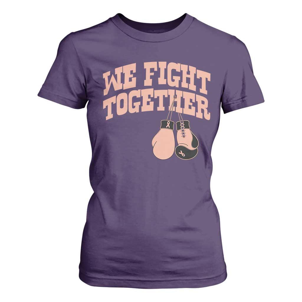 Endometrial Cancer Warrior T Shirt For Women We Fight Together Boxing Gift