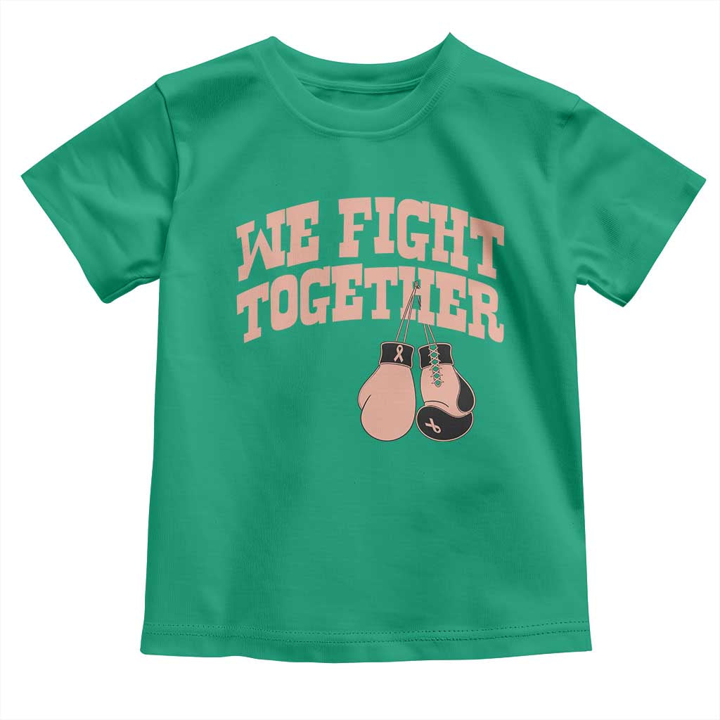 Endometrial Cancer Warrior Toddler T Shirt We Fight Together Boxing Gift