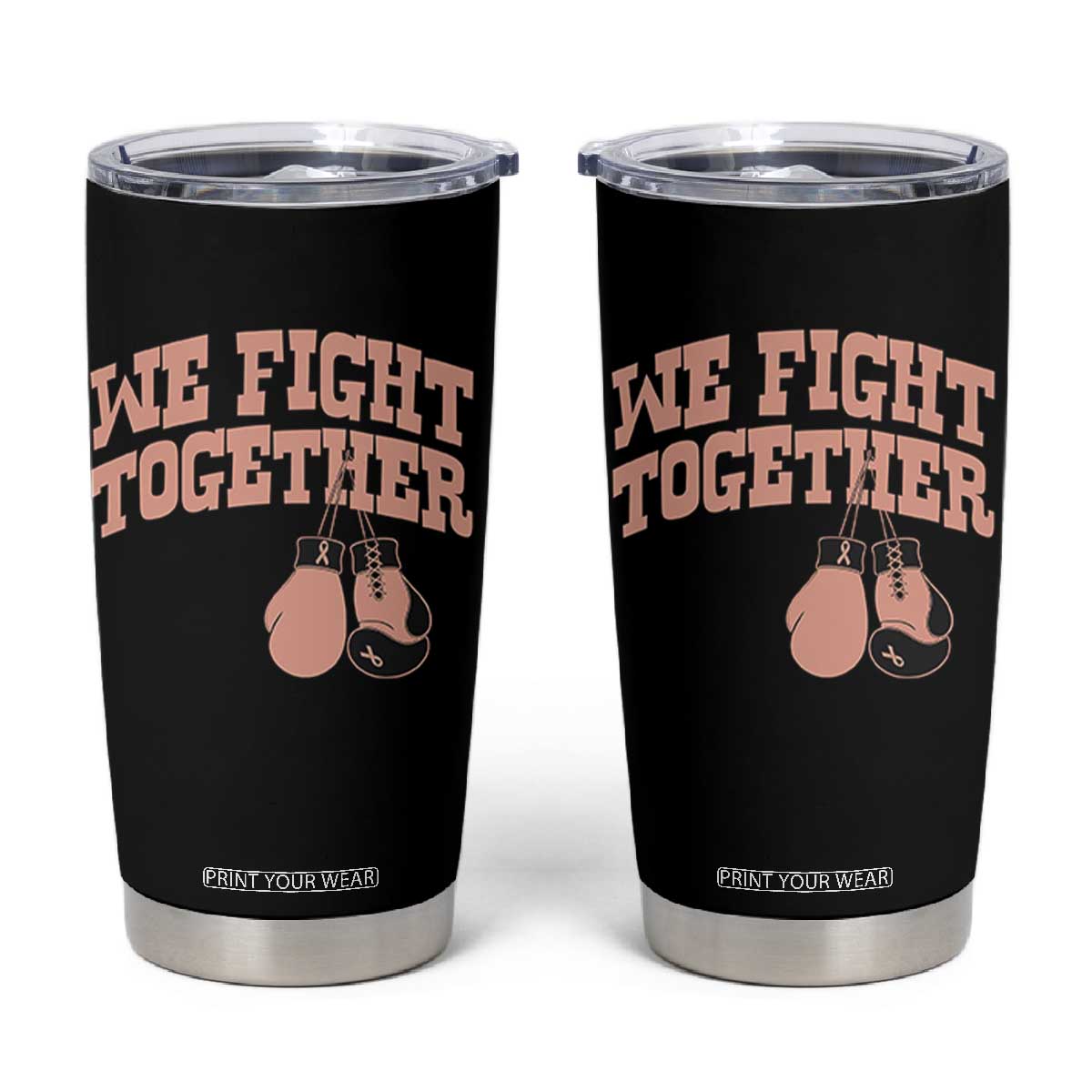 Endometrial Cancer Warrior Tumbler Cup We Fight Together Boxing Gift
