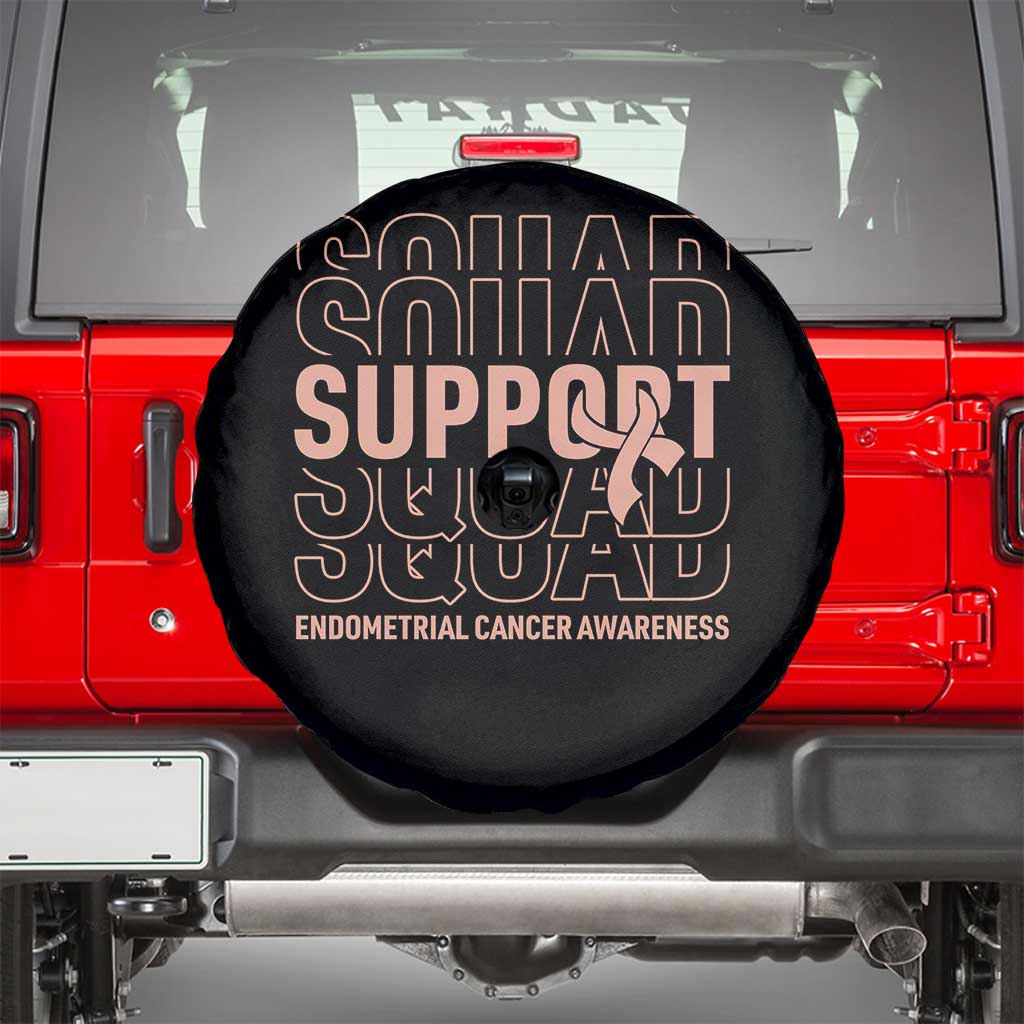Endometrial Cancer Awareness Spare Tire Cover Support Squad Ribbon Warrior