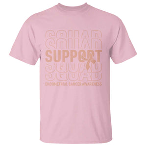 Endometrial Cancer Awareness T Shirt Support Squad Ribbon Warrior