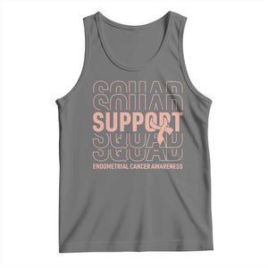 Endometrial Cancer Awareness Tank Top Support Squad Ribbon Warrior
