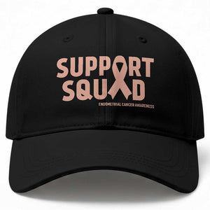 Endometrial Cancer Awareness Baseball Cap Support Squad Warrior Gift